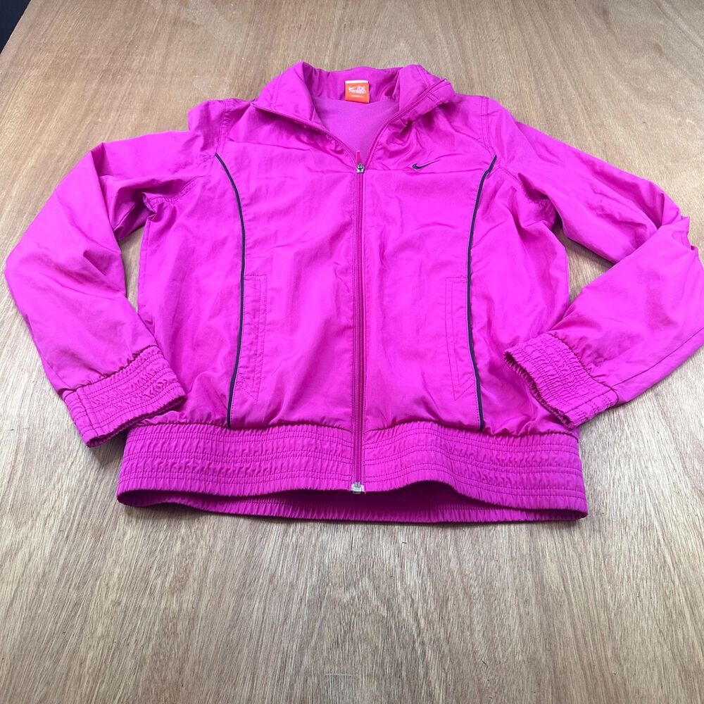 Nike Athletic Dept Pink Windbreaker Jacket Women’s L Lightweight Zip